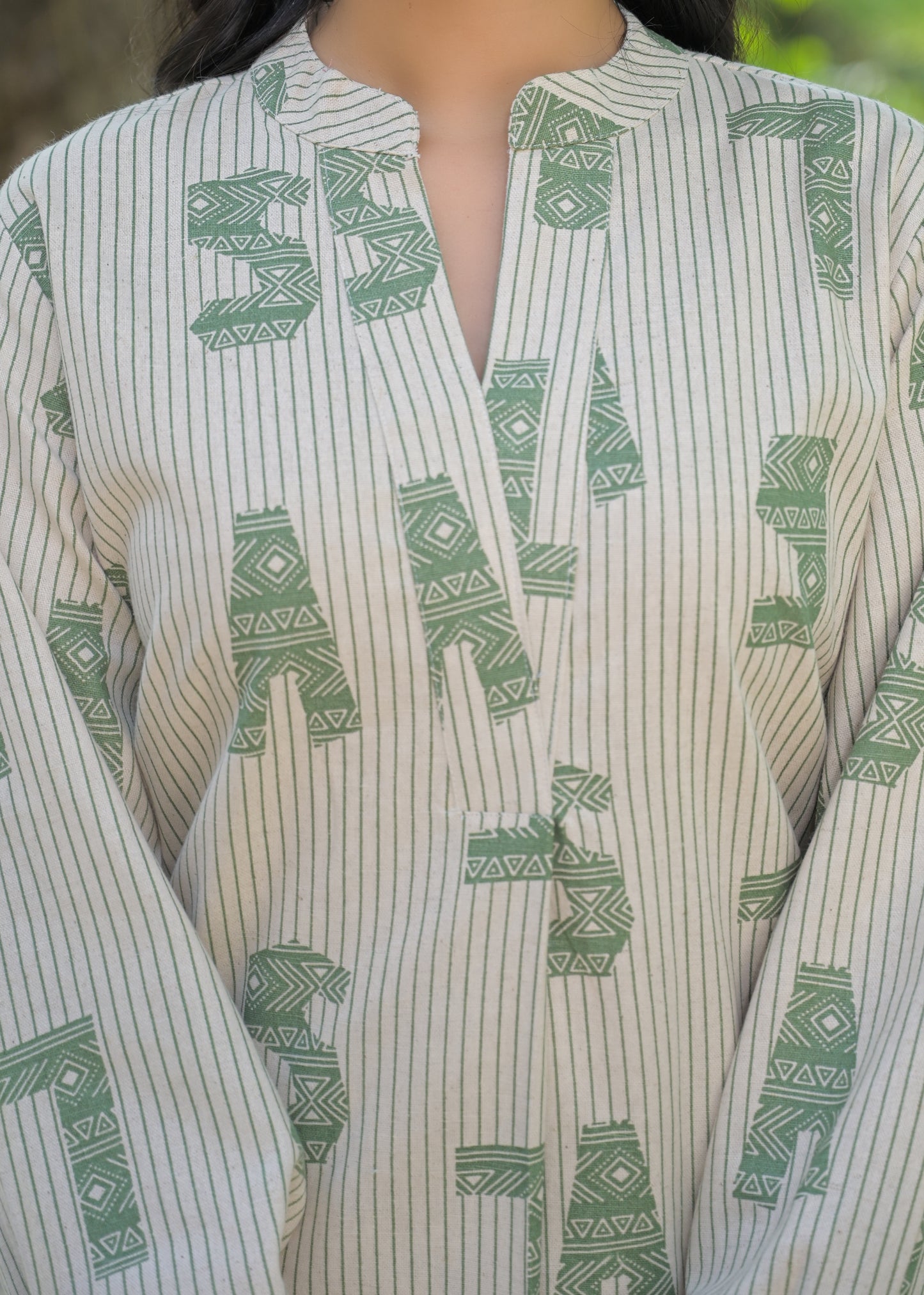 Green Lettered Ease Cotton Co-ord Set