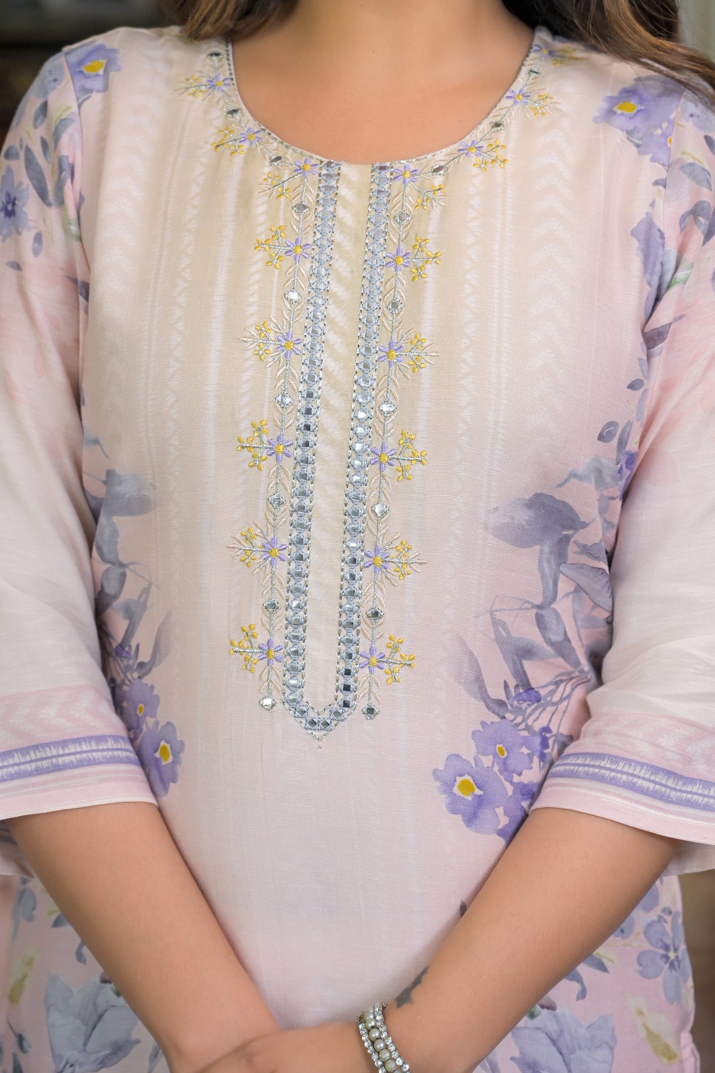 Blush Pink Eira Cotton Linen Suit Set