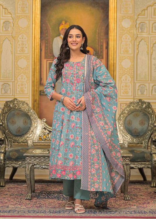 Ambar Bagh Cotton Suit Set