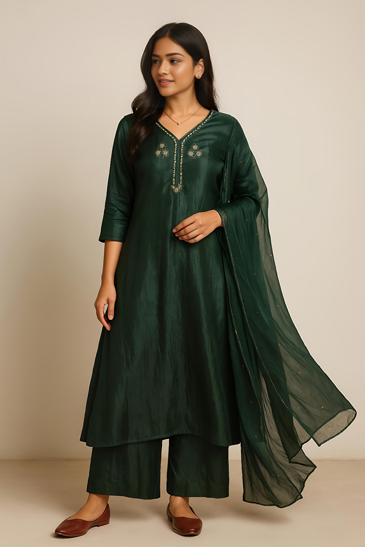 Rangoon Green Elysian A-Line Set