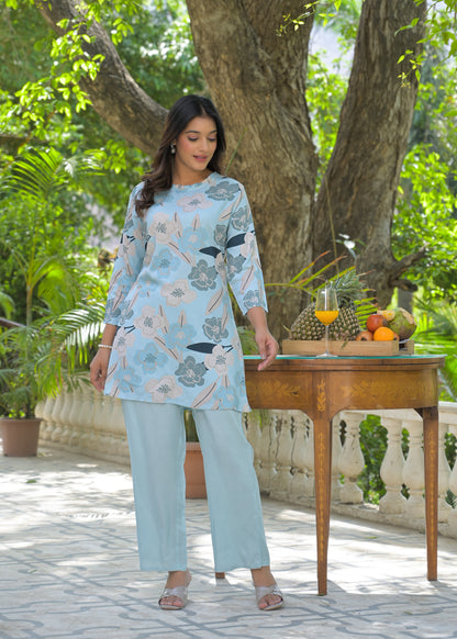 Blue Blossom Co-ord Set