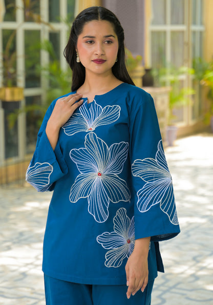 Blue Bloom Coord Set