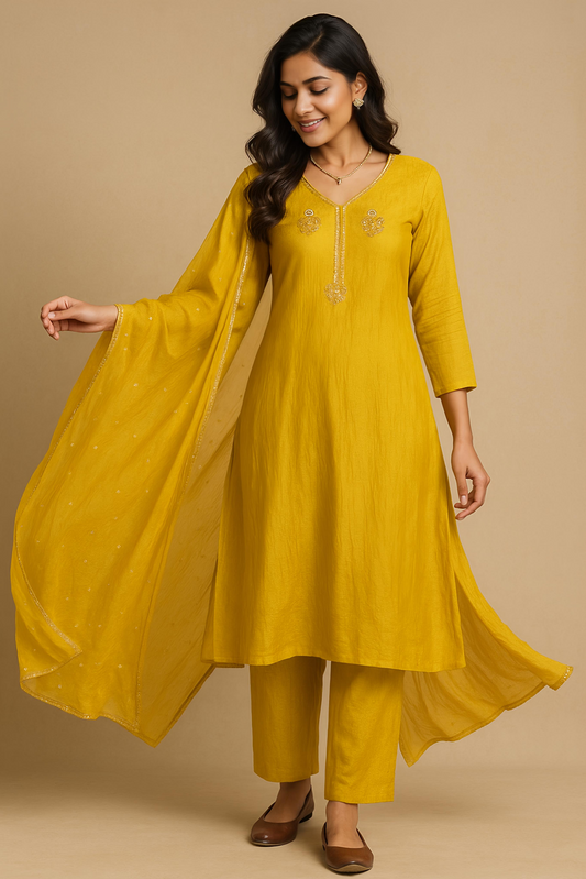 Mustard Elysian A-Line Set