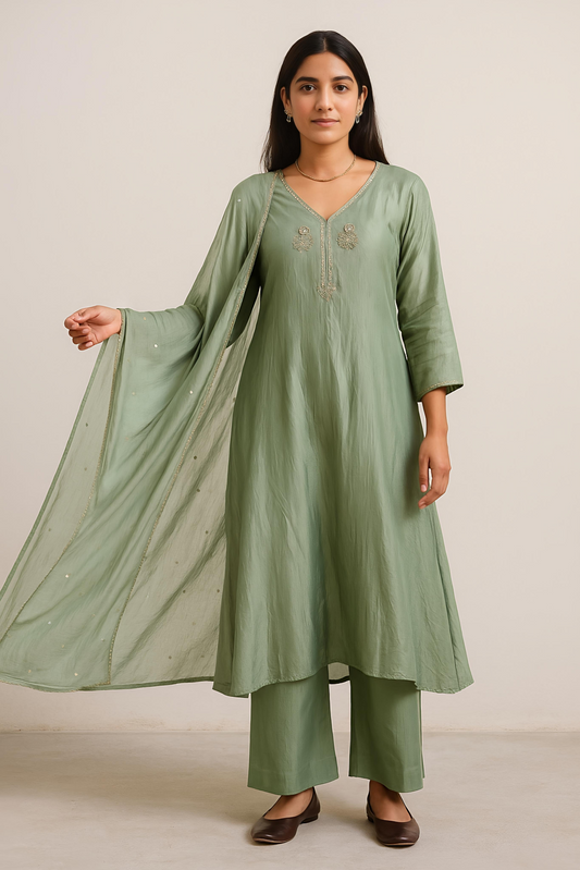 Mint Green Elysian A-Line Set