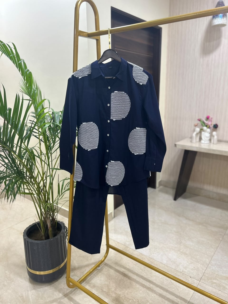 Meadow Cotton Co-ord Se - Navy Blue